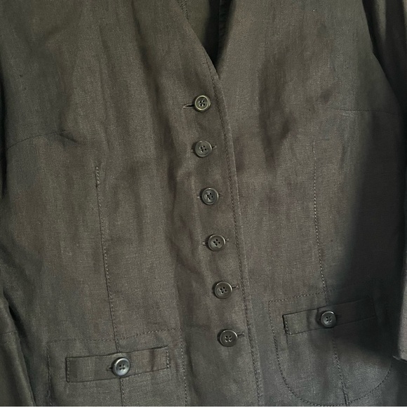 Talbots 100% Linen Button-Up Top - Picture 4 of 8